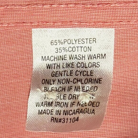 NEW Saddlebred Mens Size S Classic Fit Long-Sleeve Button-Down Pink Shirt - Picture 9 of 12